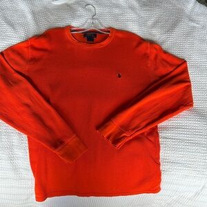 Polo by Ralph Lauren Men's Vibrant Orange Crewneck Sweater